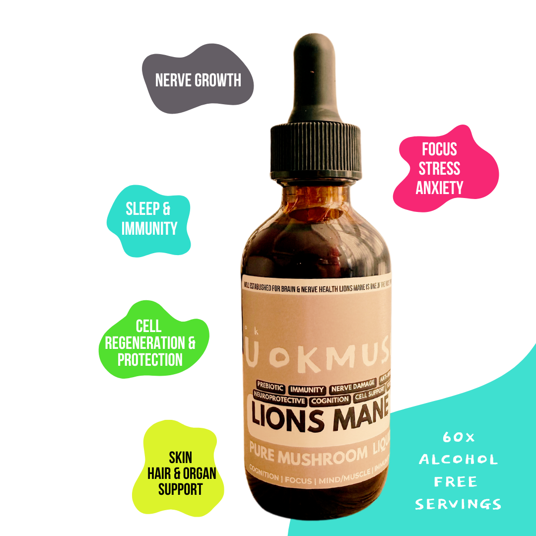 Organic 100% Lions Mane Mushroom Concentrate Supplement- 60 Servings