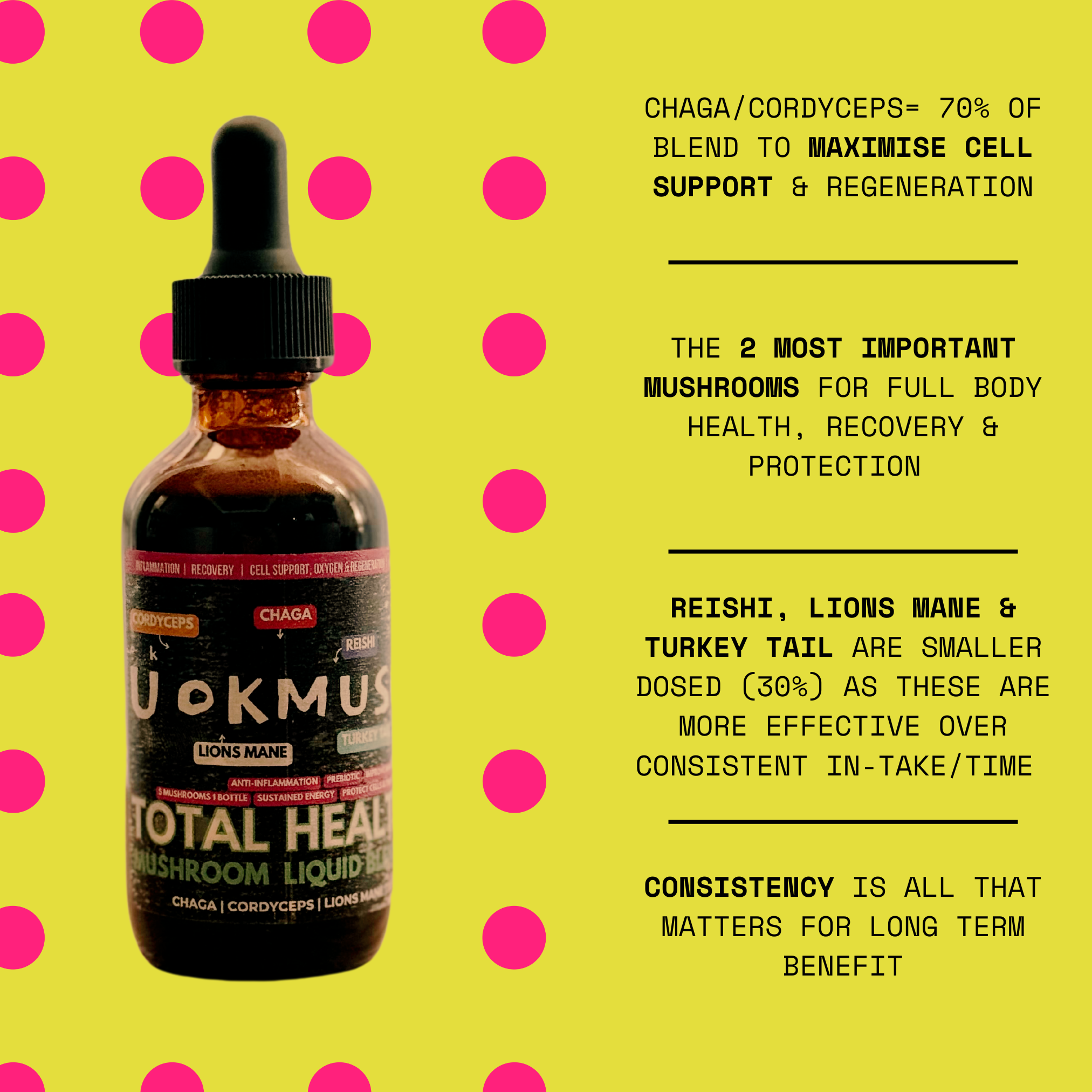 [18/102MINERALS] Mushroom Energy & Focus | Lions Mane & Cordyceps Supplement Concentrate